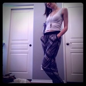 Boho style Elephant print sweat pants